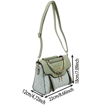 High Quality Bags Fashion Print Leather Shoulder Bag Luxury Design Shoulder Bag Elegant Small Square Bag - footmaxldn