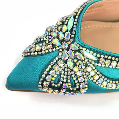 Footmax Yellow Bowknot Pointed Toe High Heel Sandals & Bag Set - Women's Elegant Shoes - footmaxldn