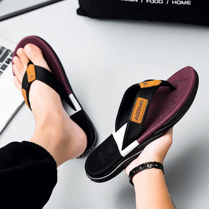 Man House Flip Flops Summer Breathable Beach Shoes EVA Slippers Sandals Men Luxury Flip Flops Soft Slippers Home Clogs Slides - footmaxldn