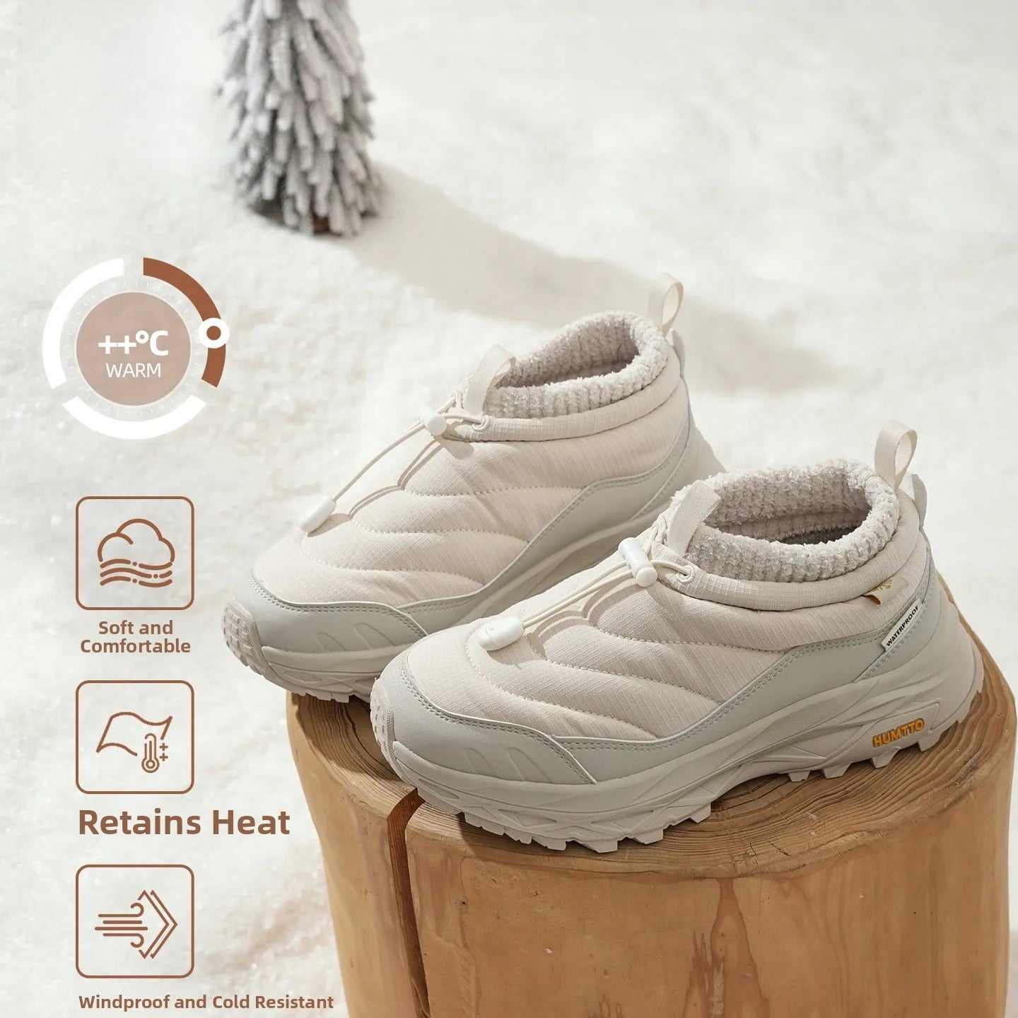 Footmax High-Top Winter Snow Boots - Waterproof Anti-Slip Warm Cotton Boots for Men & Women - footmaxldn