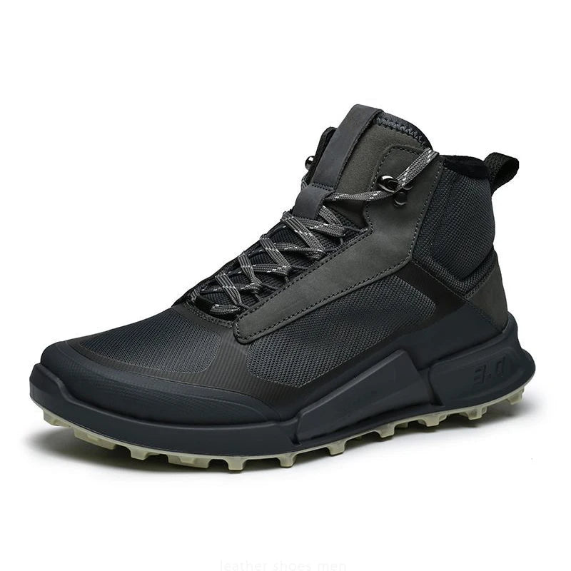 Footmax High Top Waterproof Hiking Boots - Men's Non-Slip Trekking Shoes