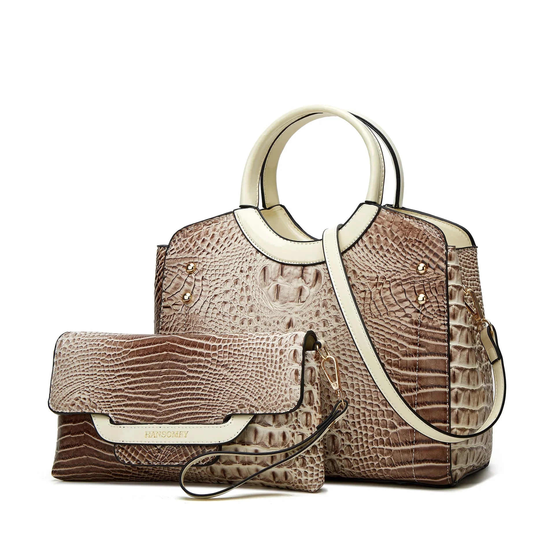 New Fashionable Large Capacity Crocodile Pattern Handbag Trendy Women's Crossbody Bag Quality Single Shoulder Bag Motorcycle Equ - footmaxldn