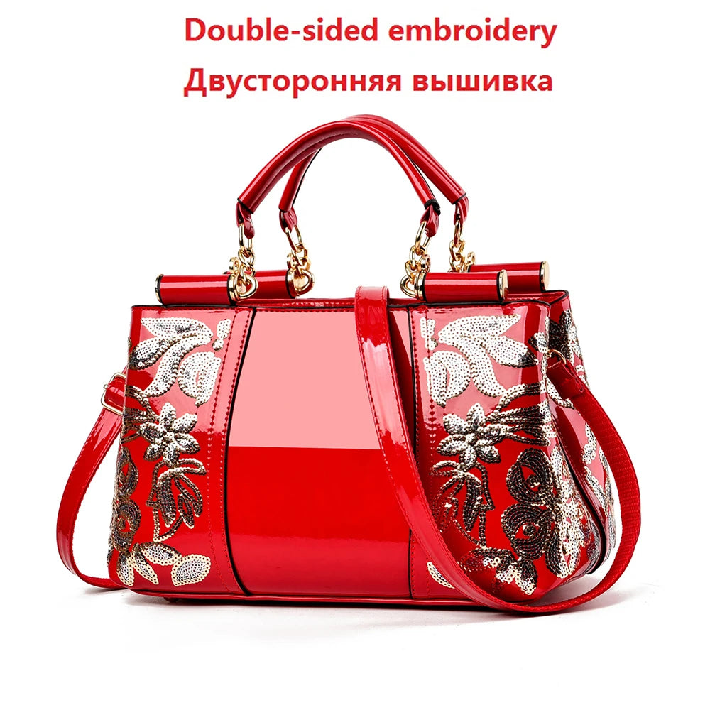 Glossy PU Shoulder Bag | Footmaxldn