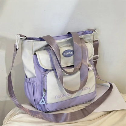Women's Tote Bag, Large Capacity Daily Handbag, Travel Bucket Shoulder Bag, Fashion Messenger Bag,Campus School Bags Satchel - footmaxldn
