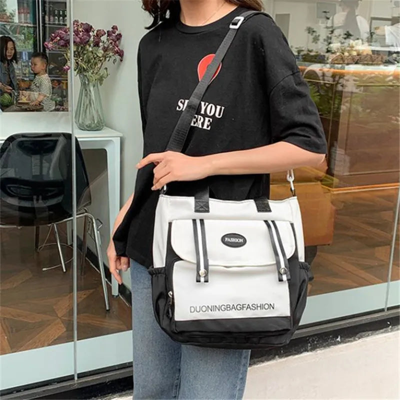 Women's Tote Bag, Large Capacity Daily Handbag, Travel Bucket Shoulder Bag, Fashion Messenger Bag,Campus School Bags Satchel - footmaxldn