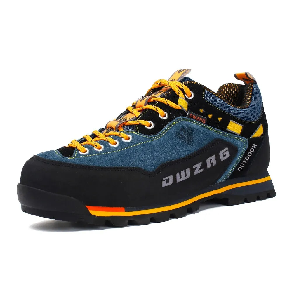 Fashion Waterproof Hiking Shoes Men's Climbing Shoes Anti-collision Fashion Outdoor Casual Lace-up Sneakers - footmaxldn