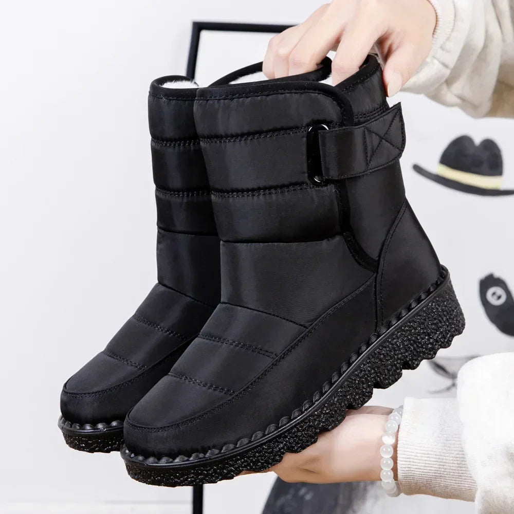Footmax Waterproof Winter Boots Women - Faux Fur Snow Boots 2025 - footmaxldn