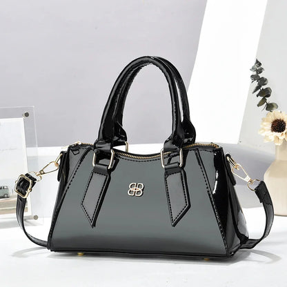 Footmax Square PU Leather Shoulder Bag - Women's Handbag 2025