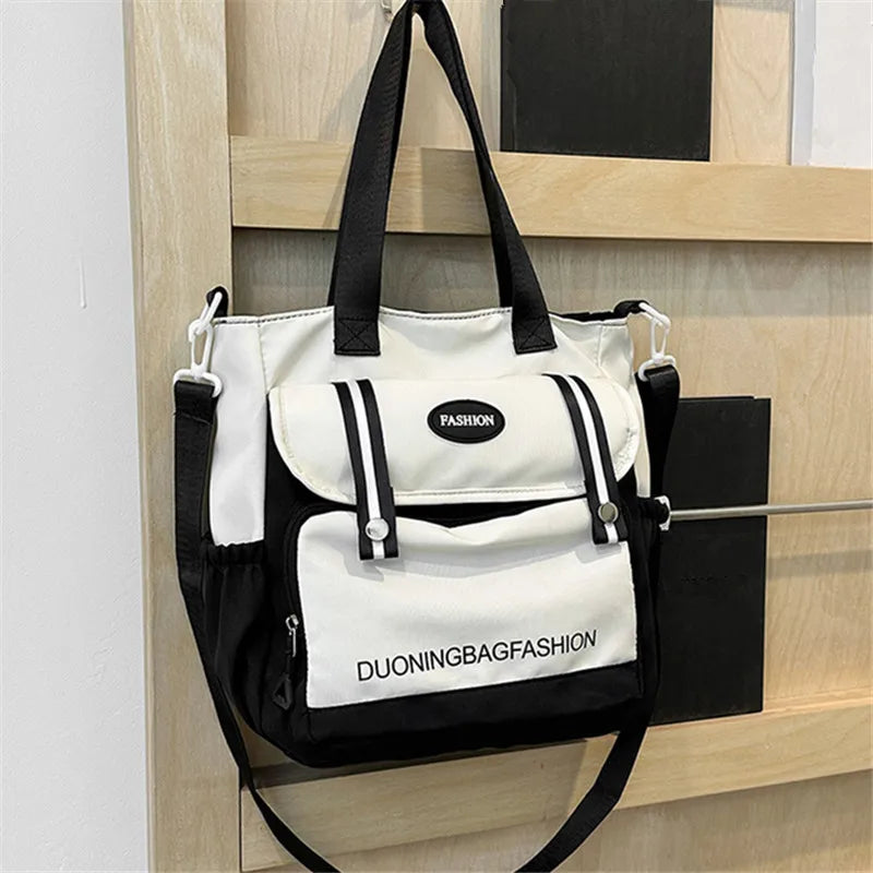 Women's Tote Bag, Large Capacity Daily Handbag, Travel Bucket Shoulder Bag, Fashion Messenger Bag,Campus School Bags Satchel - footmaxldn