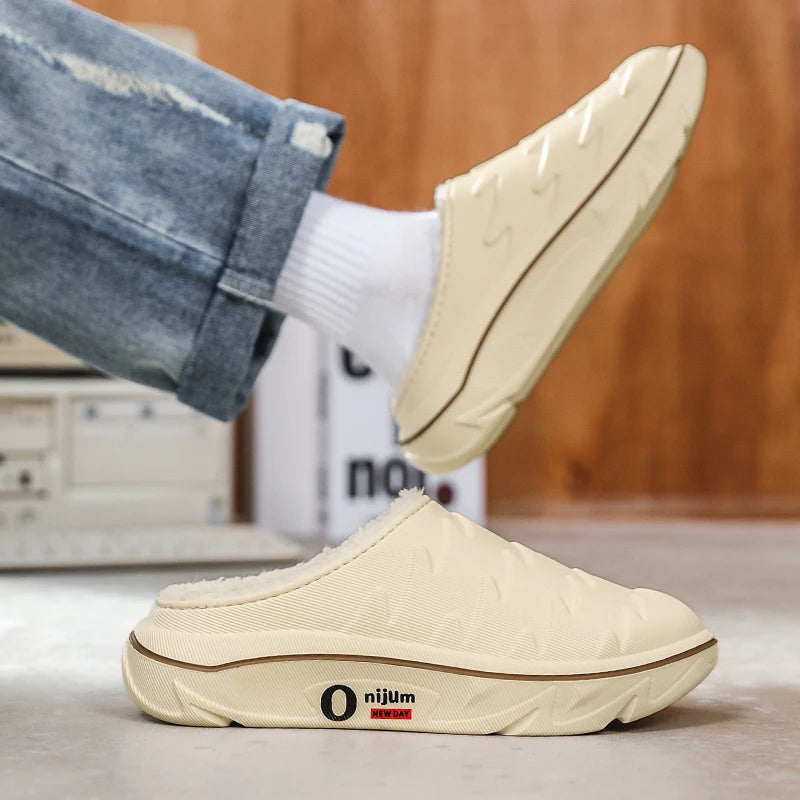 Men’s Plush-Lined Winter Slippers | Footmaxldn