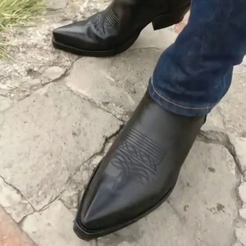 Men’s Pointed-Toe Chelsea Boots with Zip