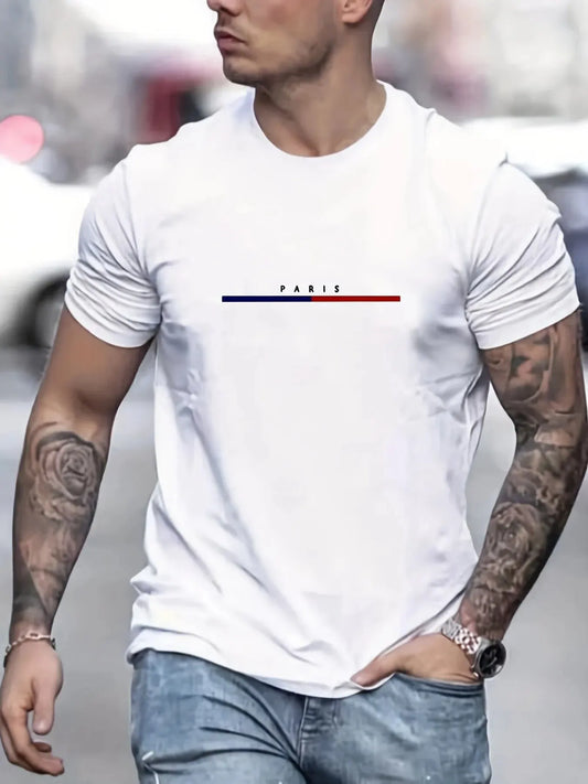 Footmax Men's Digital Print T-Shirt - Elastic Casual Streetwear - footmaxldn