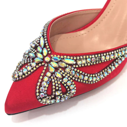 Footmax Yellow Bowknot Pointed Toe High Heel Sandals & Bag Set - Women's Elegant Shoes - footmaxldn