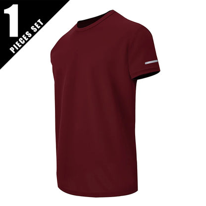 Footmaxldn Men's Quick-Dry Sports T-Shirt | Lightweight Crew Neck Running Tee