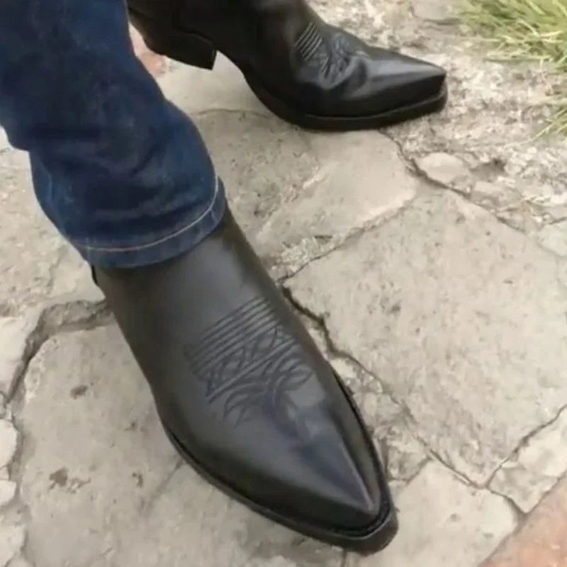 Men’s Pointed-Toe Chelsea Boots with Zip