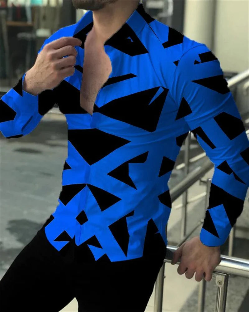 Footmax Red Plaid Hawaiian Shirt - Men's Long Sleeve Summer Beach Shirt - footmaxldn