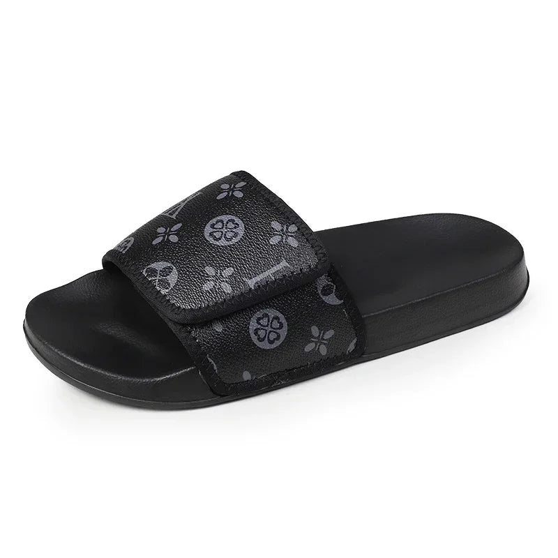 Men's Monogram Slide Sandals | Cushioned Summer Slippers – Footmaxldn