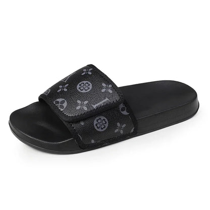 Men's Monogram Slide Sandals | Cushioned Summer Slippers – Footmaxldn