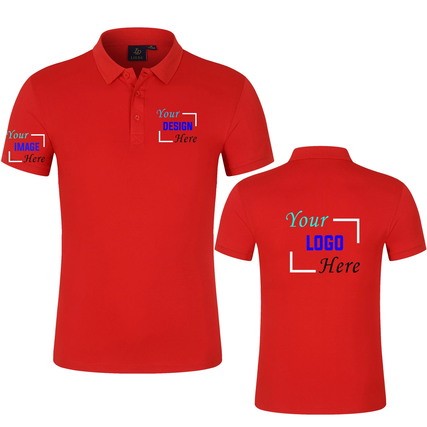 Footmax Custom Polo Shirt - Personalized Men's Short Sleeve Workshirt with Logo - footmaxldn