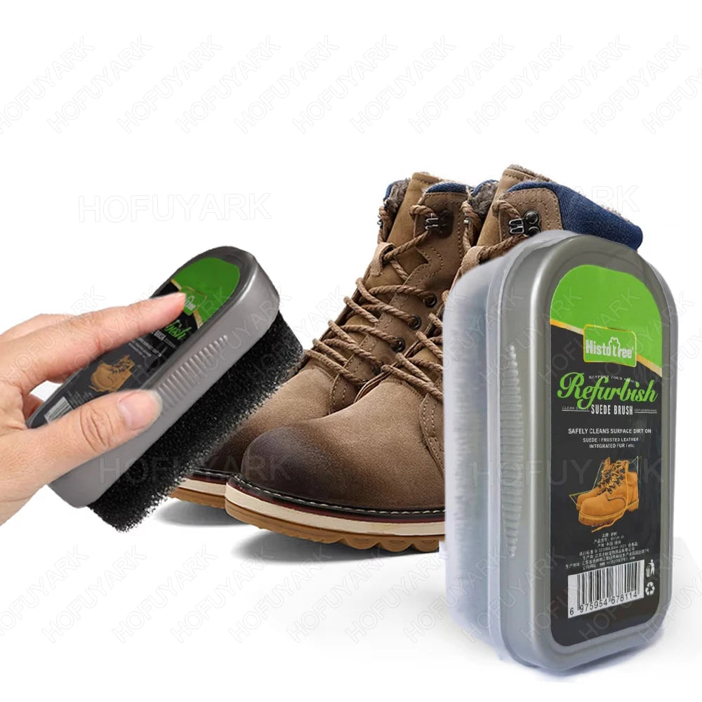 Footmax Suede Shoe Brush - Soft Sheepskin Cleaner for Boots & Sneakers