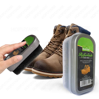 Footmax Suede Shoe Brush - Soft Sheepskin Cleaner for Boots & Sneakers