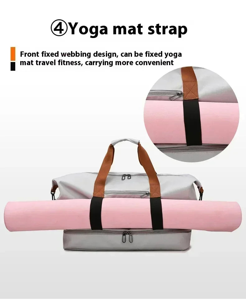 Large Capacity Travel Gym Bag Short-distance Luggage Portable Fitness Bags Shoulder Crossbody Handbags Men's Sports Waterproof B - footmaxldn