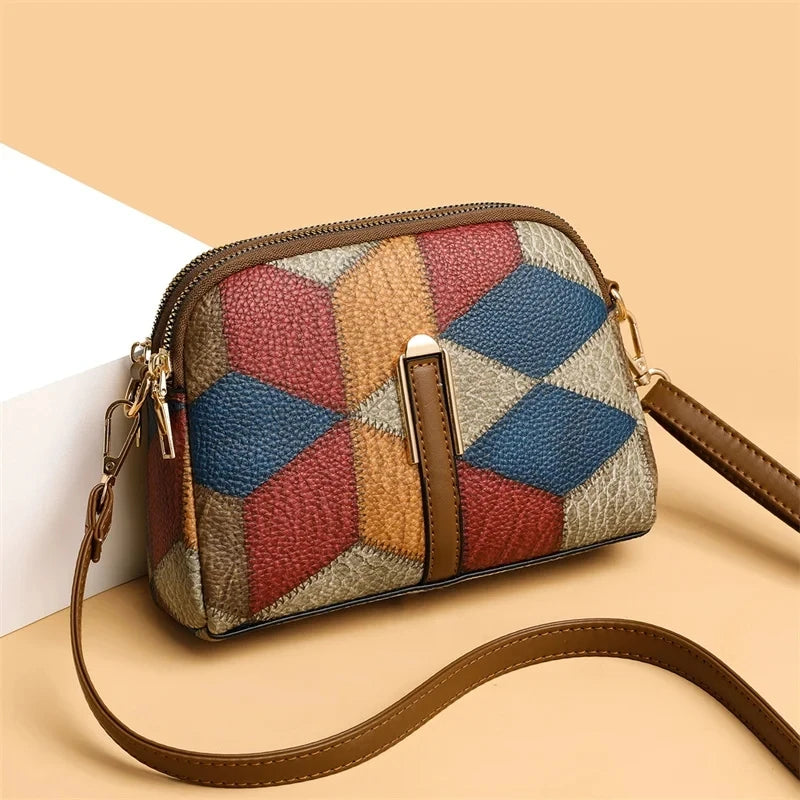 Yogodlns New Luxury Handbag Women Stitching Wild Messenger Bags Designer Brand Plaid Shoulder Bag Female Ladies Totes - footmaxldn