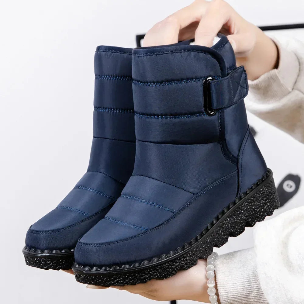 Footmax Waterproof Winter Boots Women - Faux Fur Snow Boots 2025 - footmaxldn