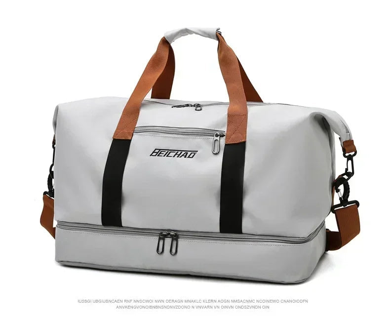 Large Capacity Travel Gym Bag Short-distance Luggage Portable Fitness Bags Shoulder Crossbody Handbags Men's Sports Waterproof B - footmaxldn