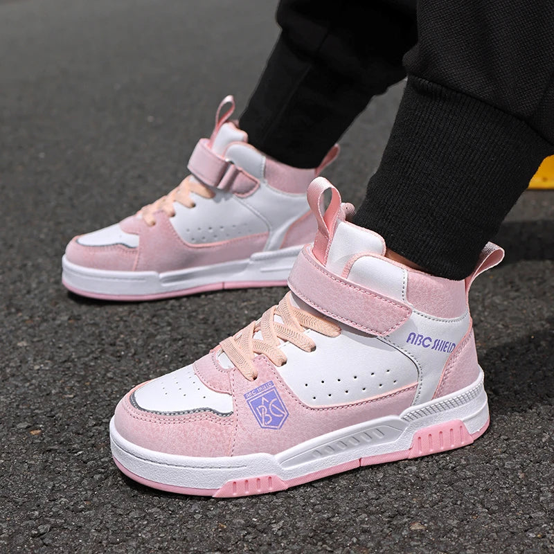Footmax Kids High-Top Basketball Sneakers - Non-Slip Sports Shoes for Boys & Girls - footmaxldn