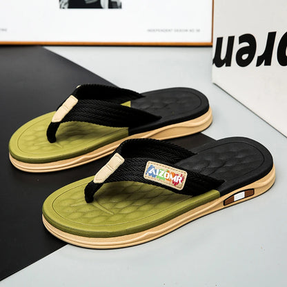 The 2025 new flip-flops for men are suitable for summer outdoor wear. They are anti-slip beach soft-soled flip-flops for men, wh - footmaxldn