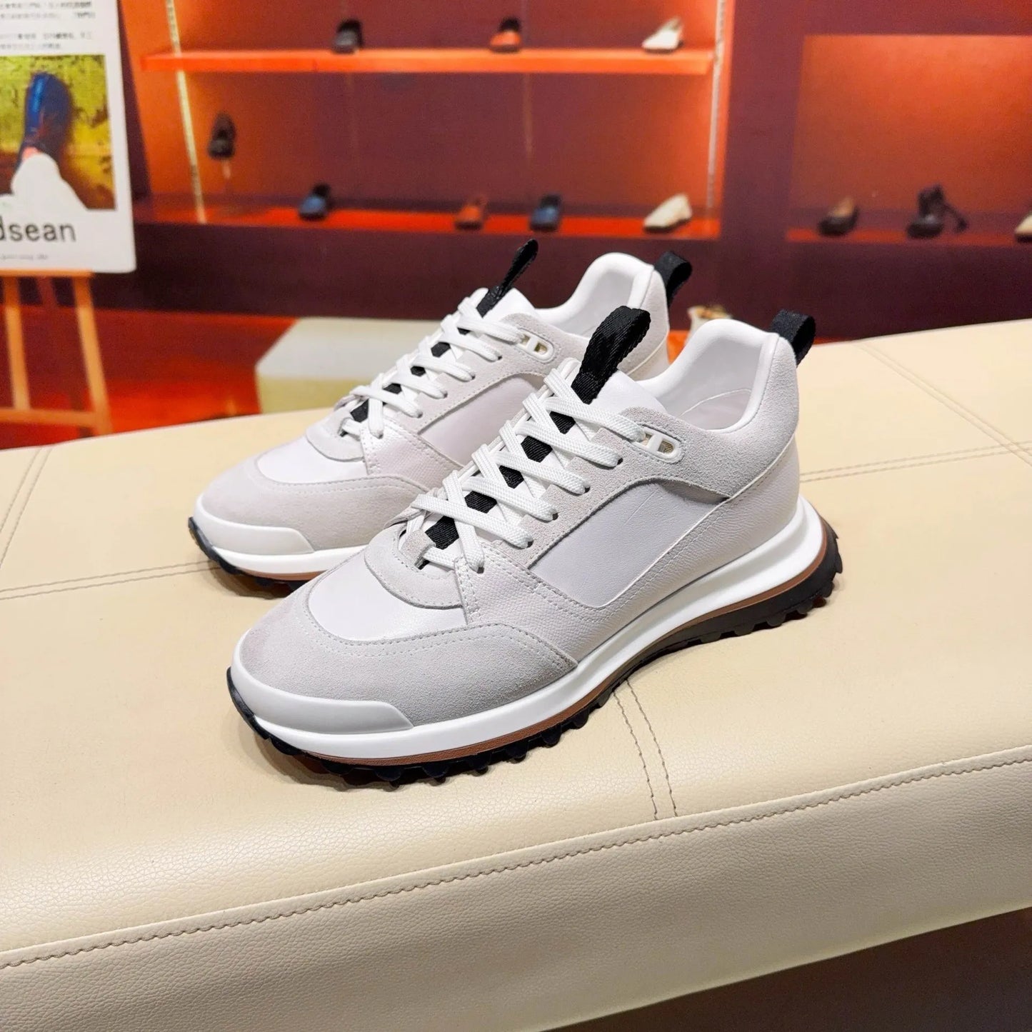 Fashionable Casual Men's Shoes Trendy Dad Sneakers Sporty Flat Heel Rubber Sole Winter Summer Spring Autumn Wear Resistant - footmaxldn