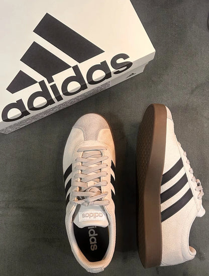 Adidas VL Court 2.0 Low-Top Sneakers – Unisex Retro Leather Trainers