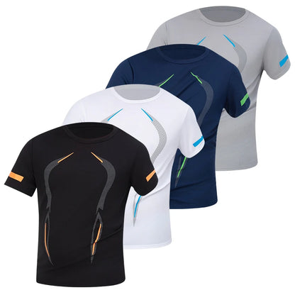 Footmaxldn Men's Quick-Dry Sports T-Shirt | Lightweight Crew Neck Running Tee