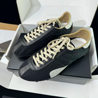 Footmaxldn Genuine Leather Lace-Up Casual Shoes