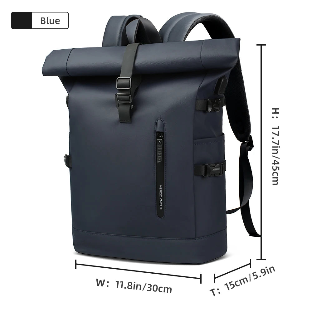 HK Expandable Travel Backpack Men Large Capacity Waterproof 15.6” Laptop Bag Hiking Rucksack Cycling Daypack Bag with USB Port - footmaxldn