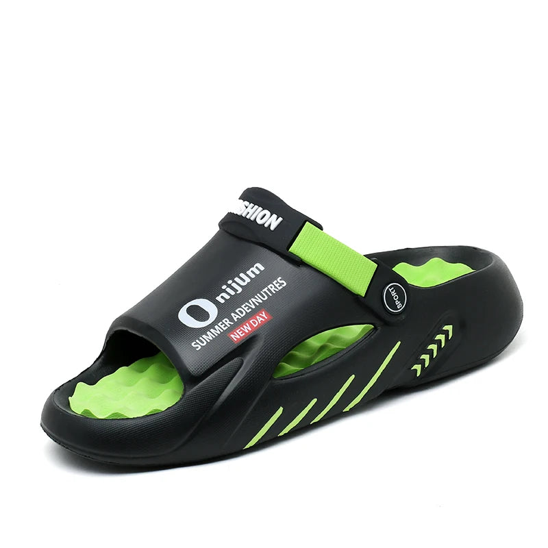 Men Slippers 2025 New Summer EVA Soft-soled Platform Slides Sandals Indoor Outdoor Walking Beach Shoes Flip Flops Mens Shoes - footmaxldn