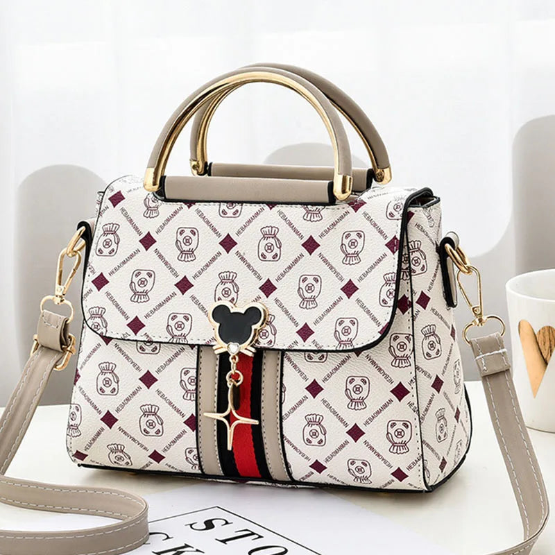 Footmaxldn Women’s Printed Top Handle Crossbody Bag