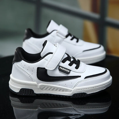 Boys' Low-Top Skate Sneakers with Hook & Loop Strap