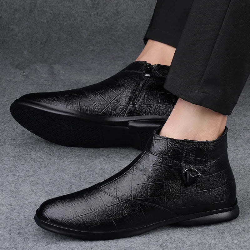 Men's Genuine Leather Chelsea Boots
