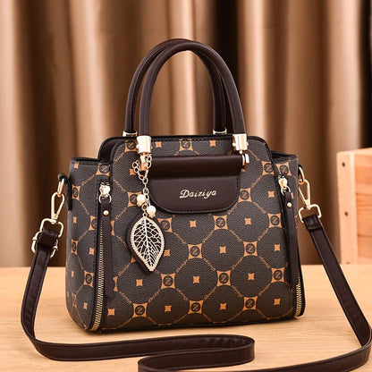 Footmax Women's Large Capacity Handbag - Retro PU Leather Shoulder Crossbody Bag - footmaxldn