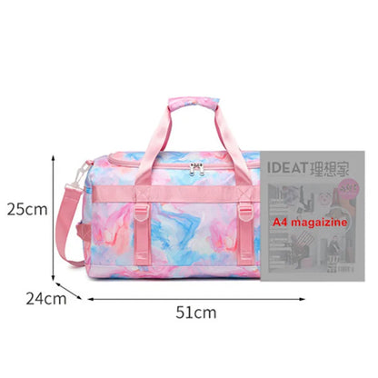 Footmax Women's Waterproof Gym Bag - Travel Sports Duffel with Shoe Compartment - footmaxldn