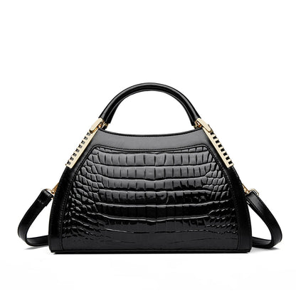 Alligator Patent Leather Shoulder Crossbody Hand Bags for Women Brand Luxury Handbags Women Bags Designer Hobos Two Layers Sac - footmaxldn