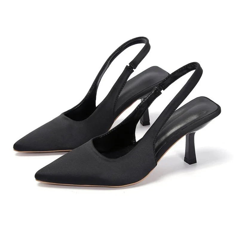 Women High Heels Sandals Sexy Pointe Thin Heel High Heel Sandals Summer New Heeled Sandals for Women Fashion Banquet Dress Shoes - footmaxldn