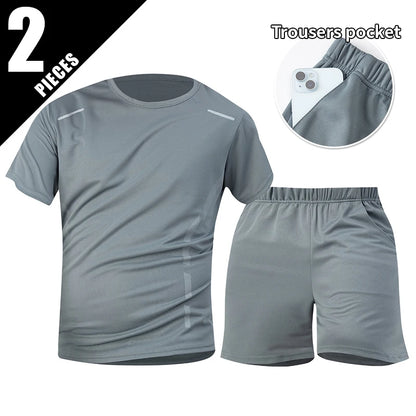 Footmaxldn Men's Quick-Dry Sports T-Shirt | Lightweight Crew Neck Running Tee