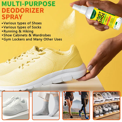 Footmax White Shoe Cleaner Kit - 100ml Foam & Deodorizer Spray for Sneakers
