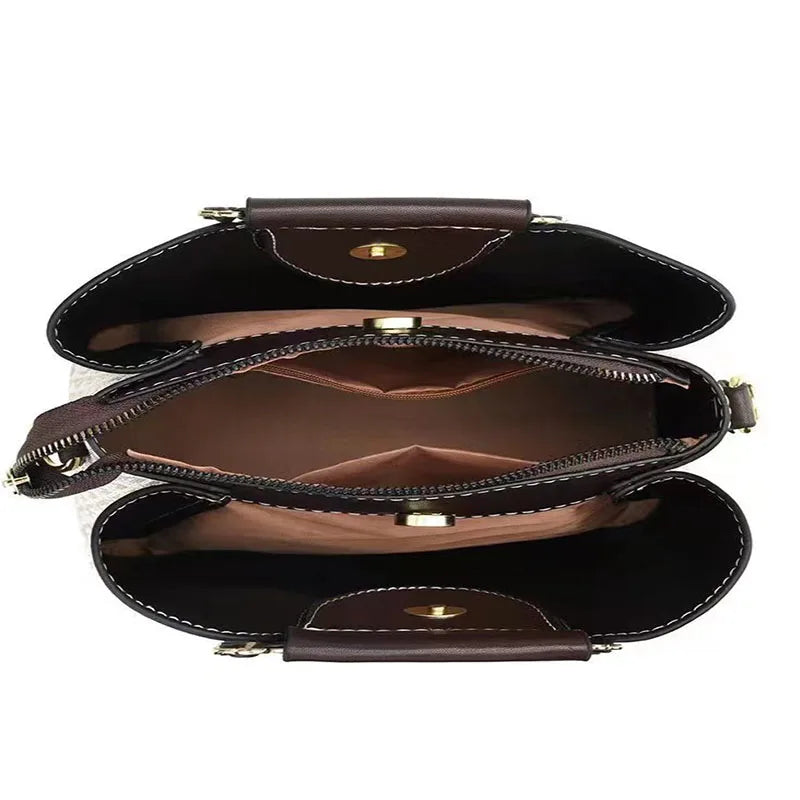 Women's Square Shoulder Bag with Zip Closure | Footmaxldn