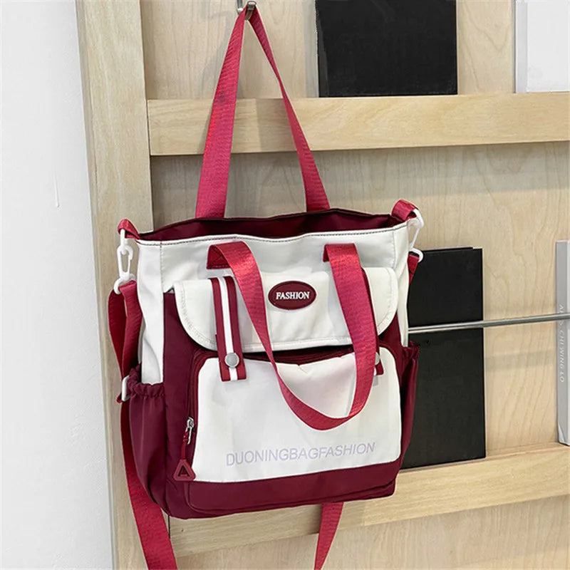 Women's Tote Bag, Large Capacity Daily Handbag, Travel Bucket Shoulder Bag, Fashion Messenger Bag,Campus School Bags Satchel - footmaxldn
