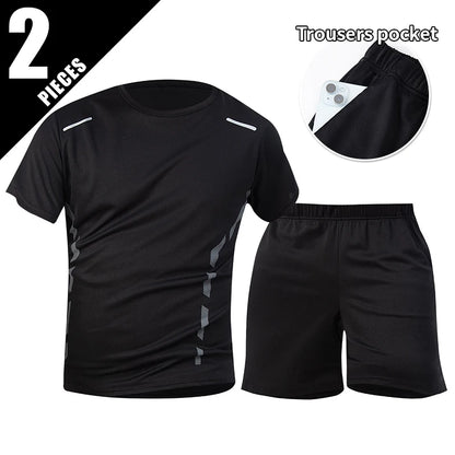 Footmaxldn Men's Quick-Dry Sports T-Shirt | Lightweight Crew Neck Running Tee