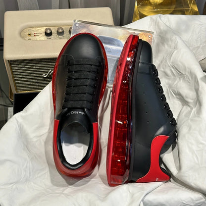 Footmaxldn Handcrafted Leather Platform Sneakers Casual Trainers - footmaxldn